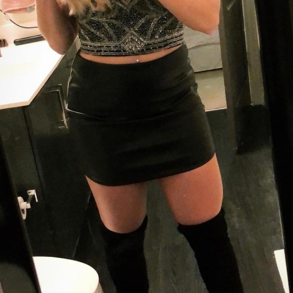 Faux Leather Skirt